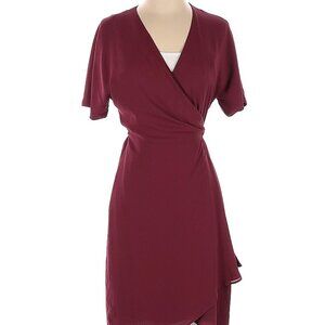 🍷 Babaton Wine Red Wrap Dress – Elegant & Timeless 🍷